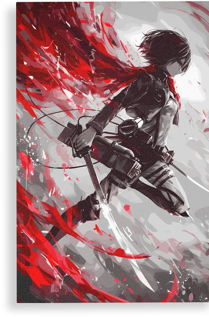 12x18 inch Geekozi anime poster featuring a dynamic character with a red cape and detailed artwork.