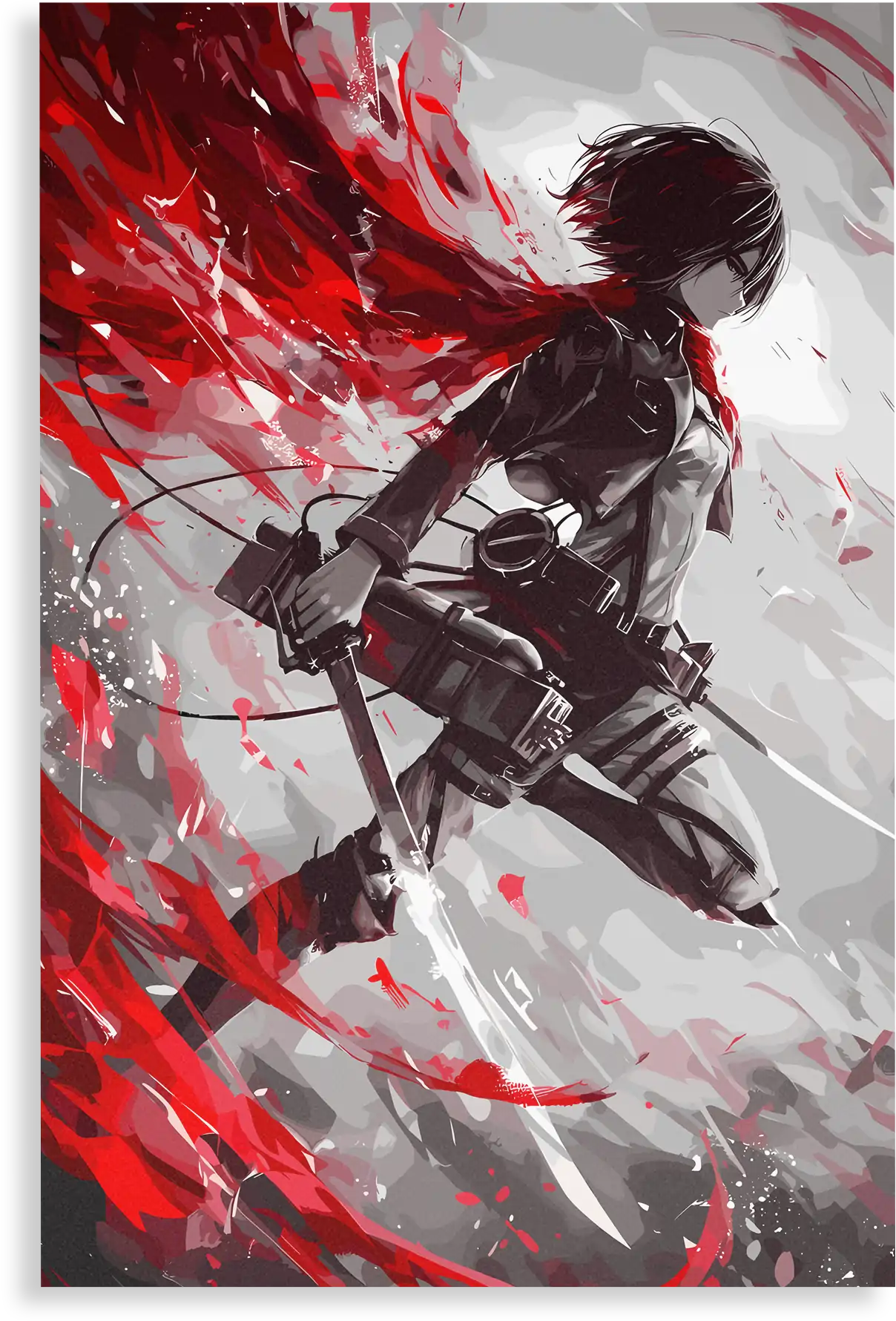 24x36 inch Geekozi anime poster displaying a vibrant red-caped character with intricate, high-quality details.