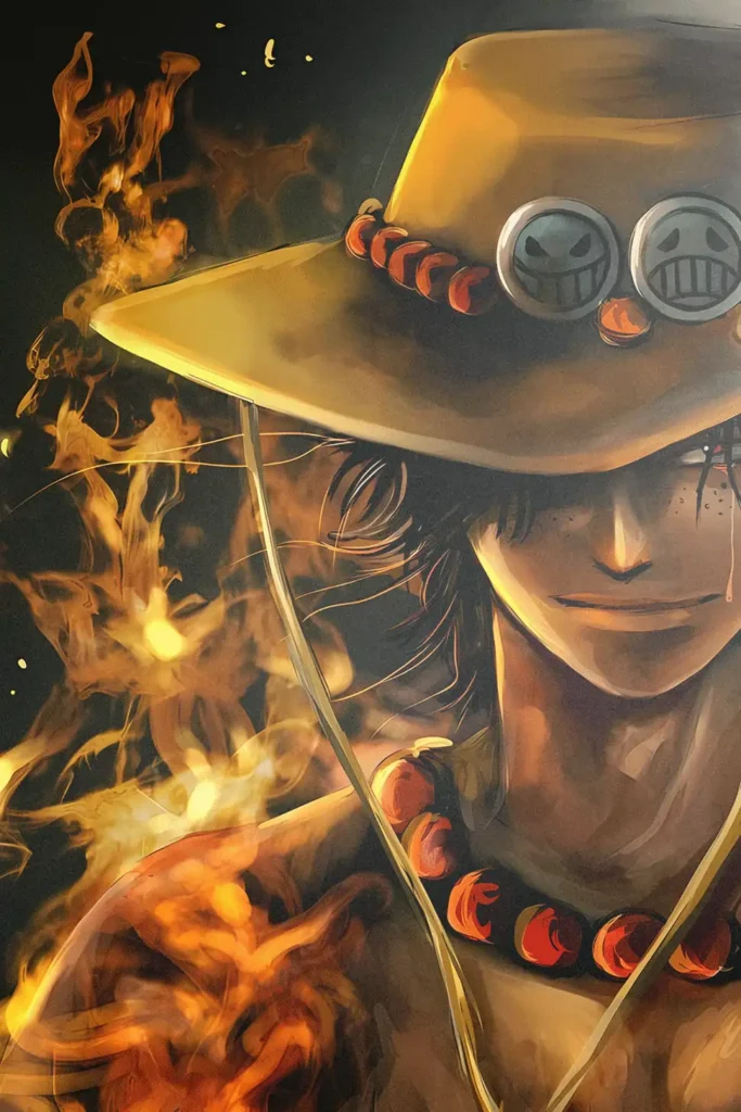 Ace One Piece Original Image Aluminium Metal Print