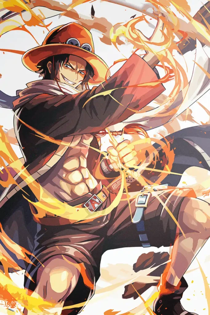 Ace One Piece Original Image Bespoke Metal Poster