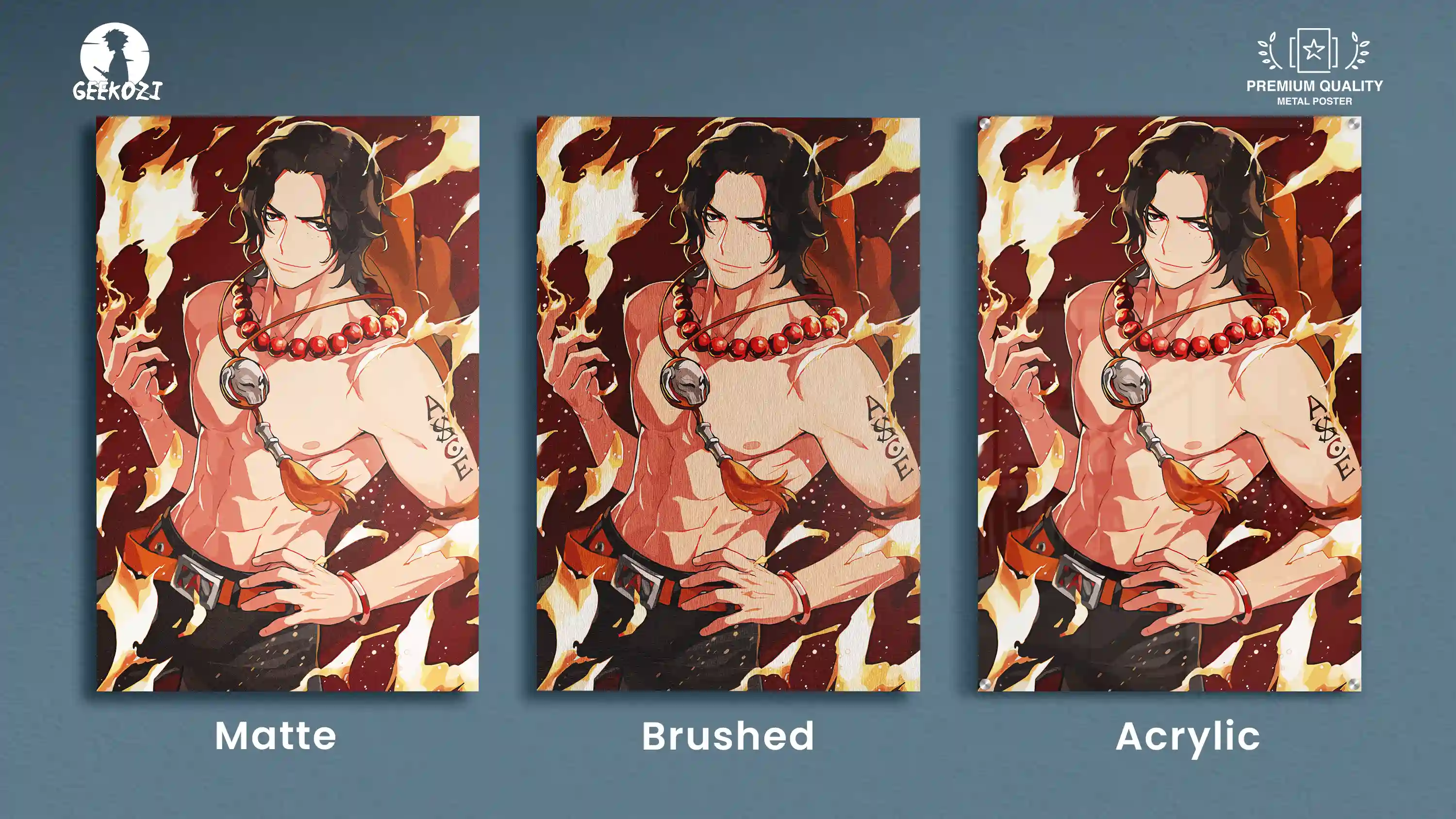 Ace One Piece All Product Types Bespoke Metal Print Poster