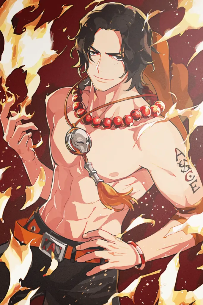 Ace One Piece Original Image Bespoke Metal Print Poster