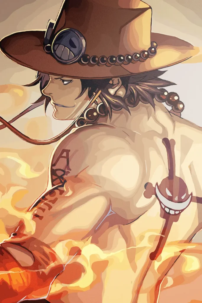 Ace One Piece Original Image Bespoke Metal Print Wall Art