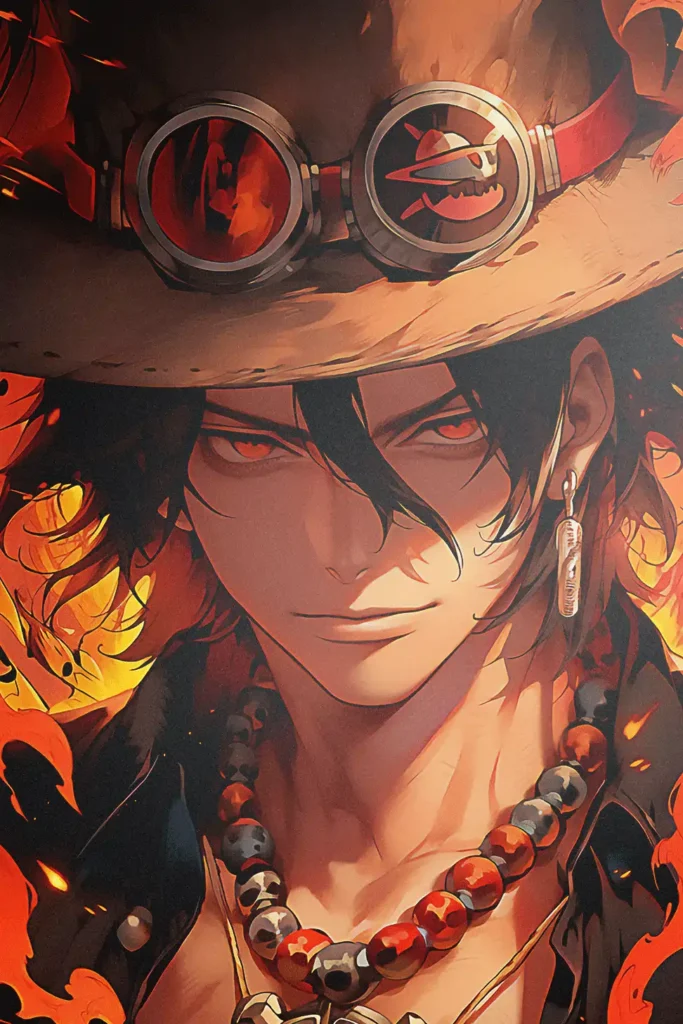 Ace One Piece Original Image Bespoke Metal Wall Poster