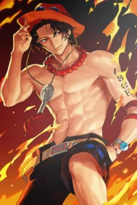 Ace One Piece Original Image Outstanding Metal Print Poster