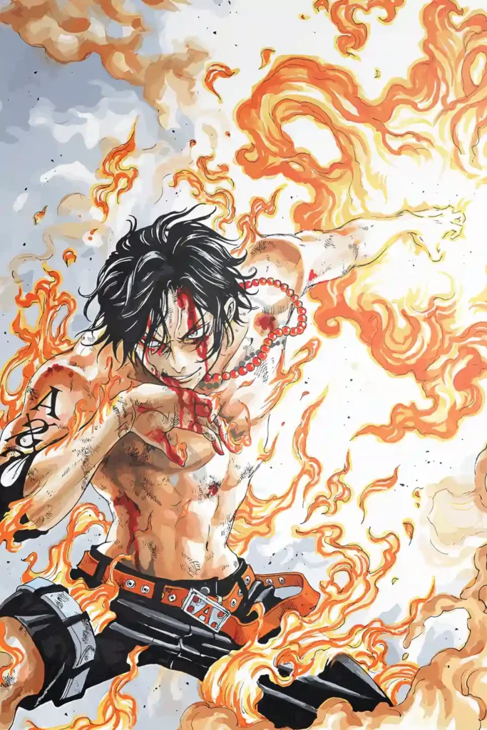 Ace One Piece Original Image Outstanding Printed Metal Wall Art