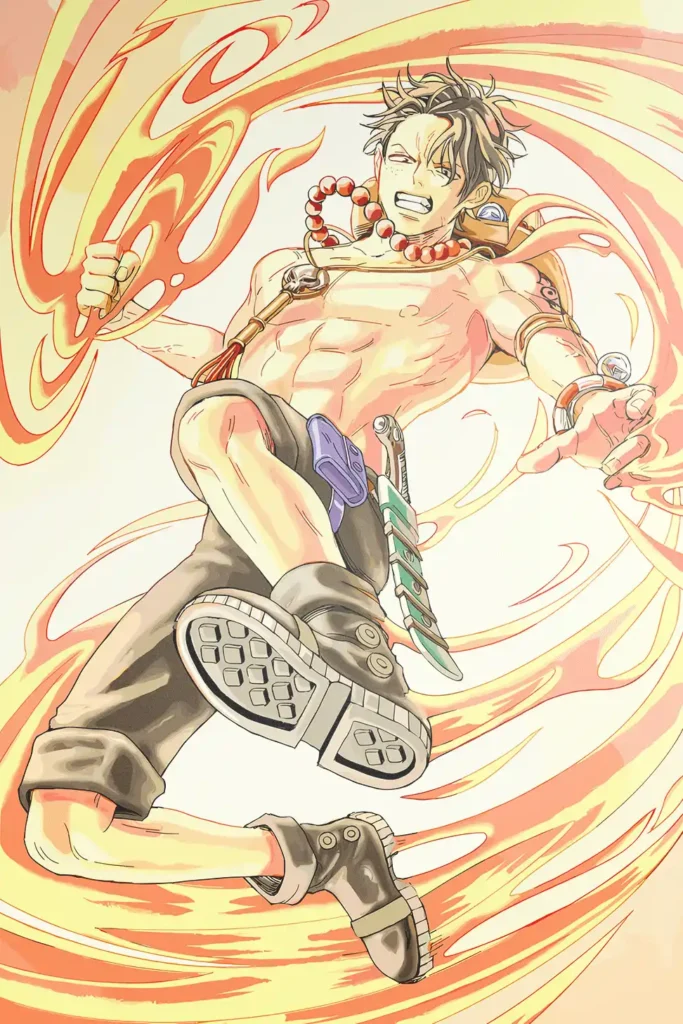 Ace One Piece Original Image Premium Metal Wall Art