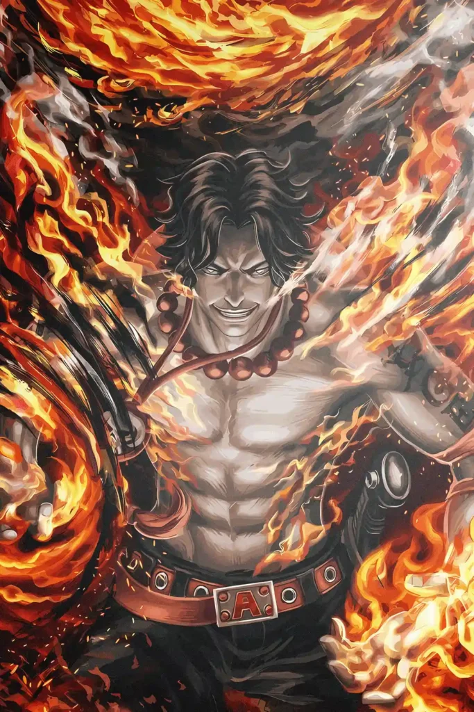 Ace One Piece Original Image Premium Printed Metal Poster
