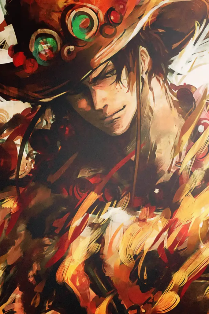 Ace One Piece Original Image Printed Deluxe Metal Wall Poster