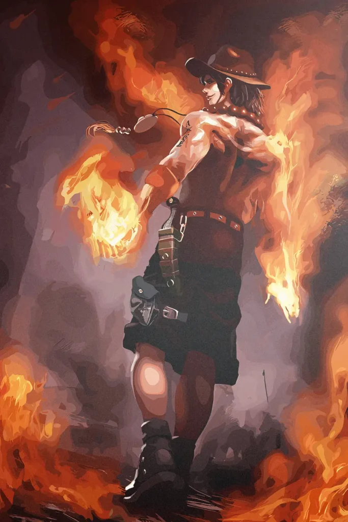 Ace One Piece Original Image Printed Metal Poster