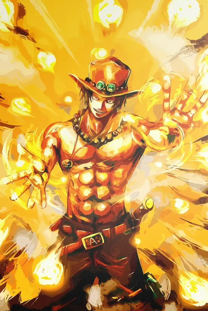 Ace One Piece Original Image Printed Metal Wall Art