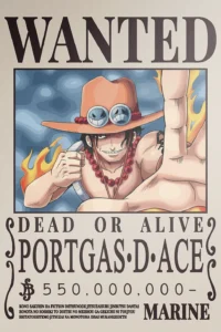 Ace Wanted Poster One Piece Original Image Metal Print Wall Art