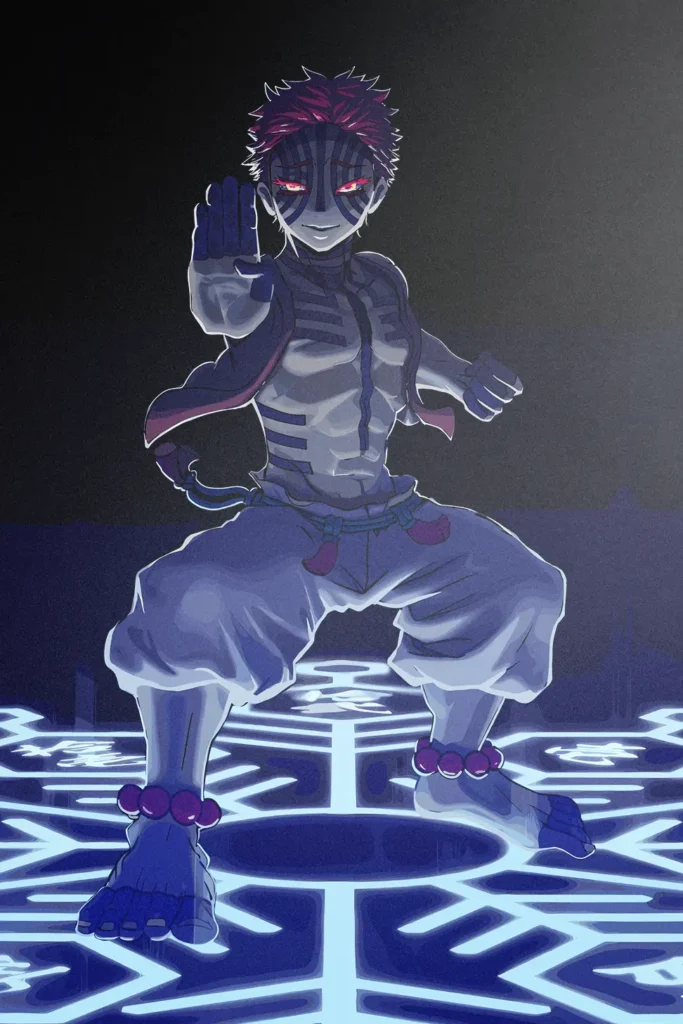 Akaza Demon Slayer Original Image Bespoke Metal Poster