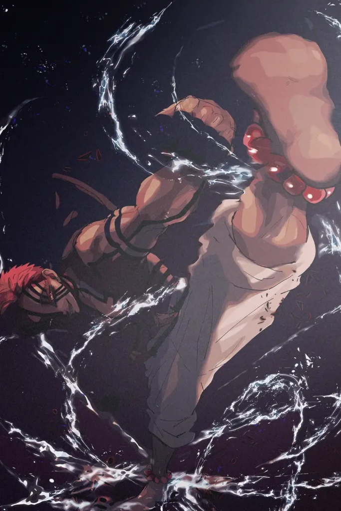 Akaza Demon Slayer Original Image Bespoke Printed Metal Wall Art