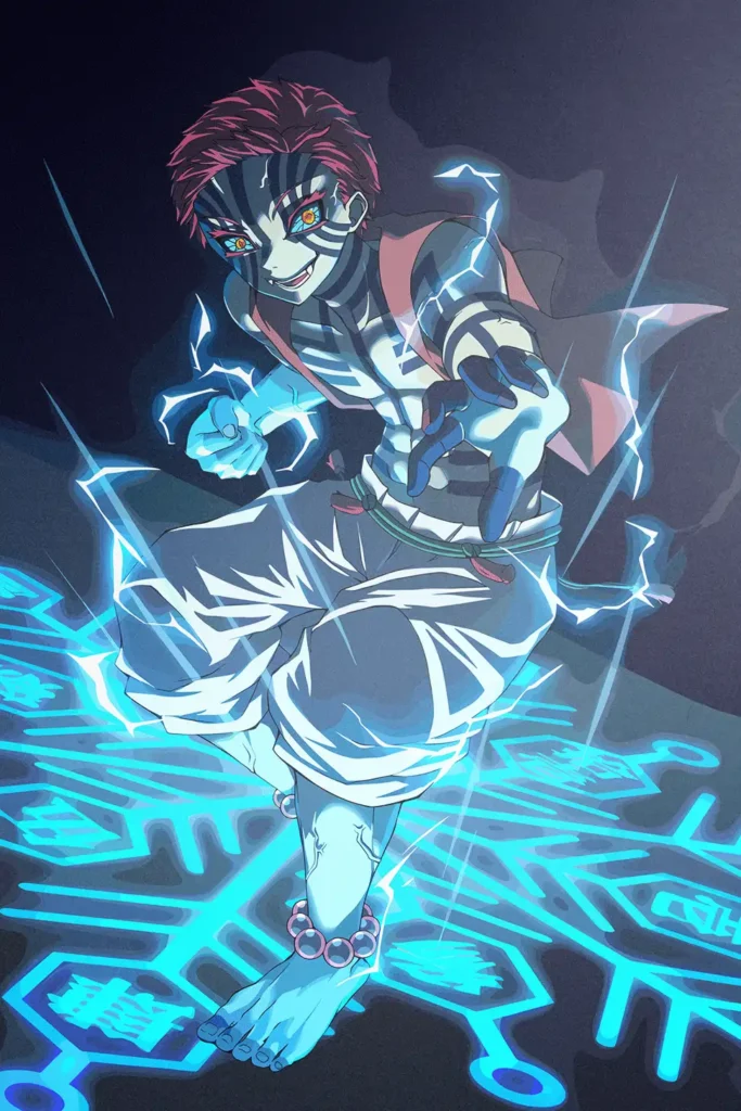 Akaza Demon Slayer Original Image Deluxe Metal Print