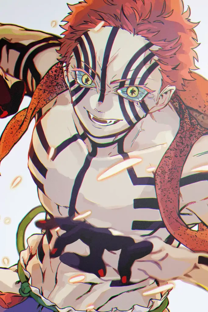 Akaza Demon Slayer Original Image Exclusive Metal Print