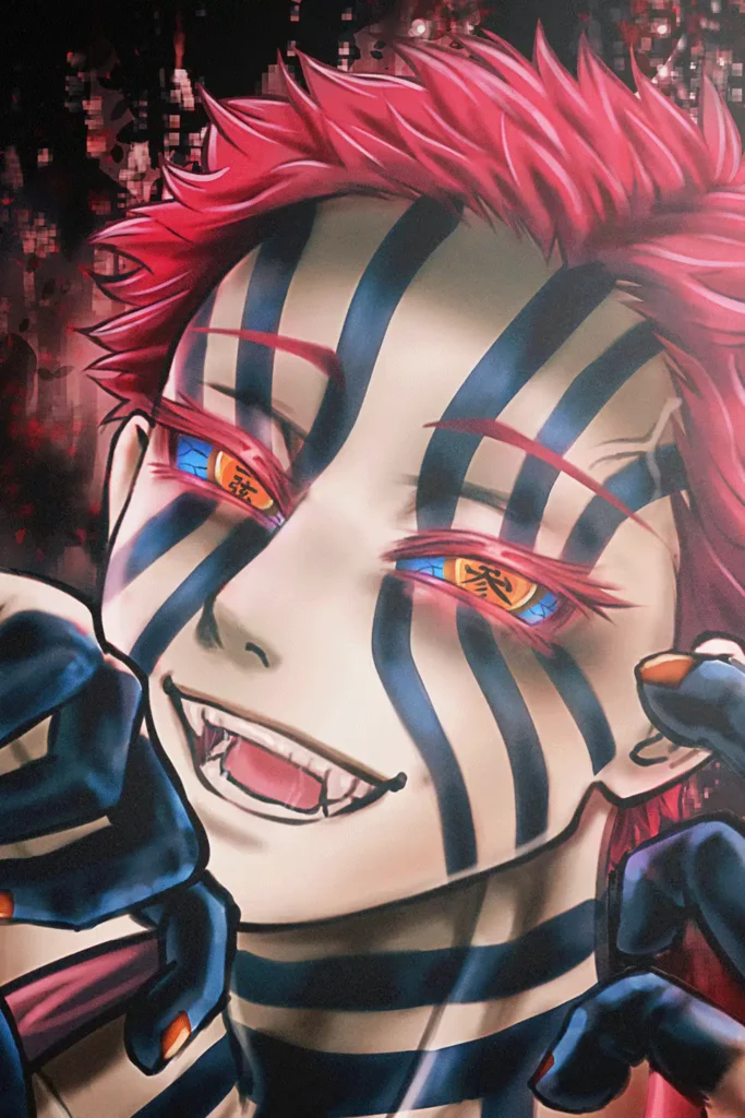 Akaza Demon Slayer Original Image Exquisite Metal Wall Art Poster