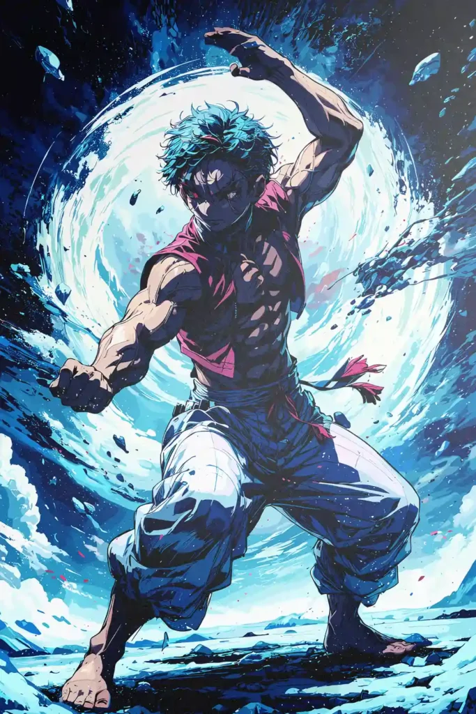 Akaza Demon Slayer Original Image Metal Print Wall Art