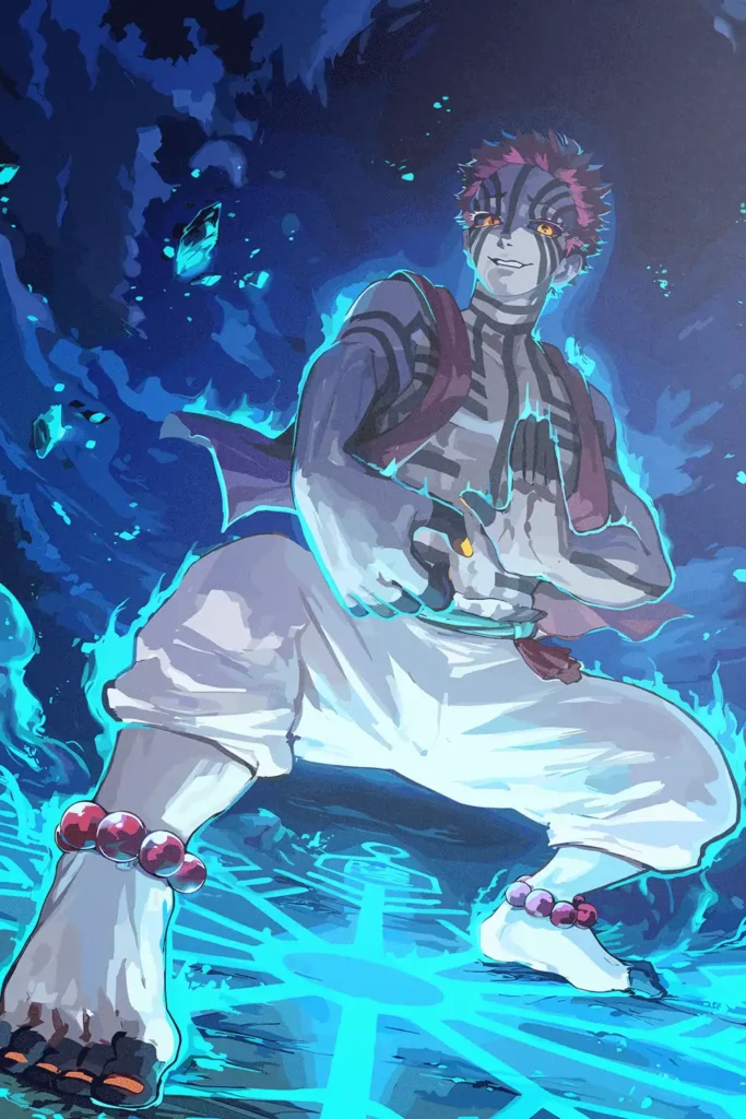 Akaza Demon Slayer Original Image Outstanding Metal Poster