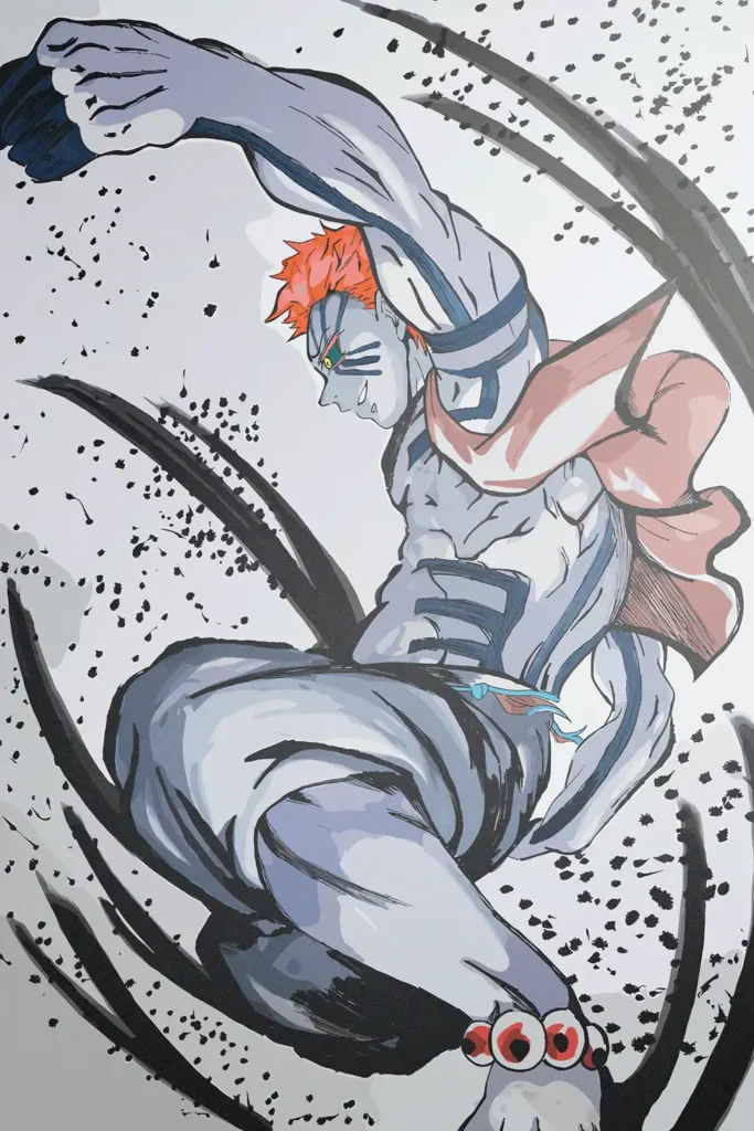Akaza Demon Slayer Original Image Outstanding Metal Wall Art Poster
