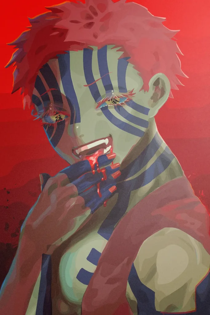 Akaza Demon Slayer Original Image Outstanding Metal Wall Poster