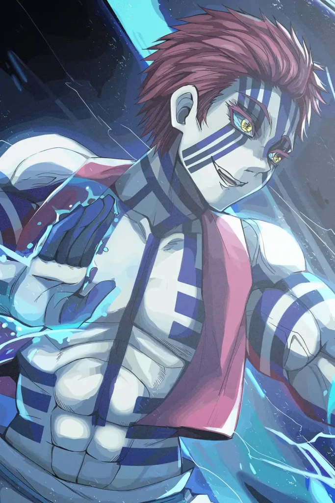 Akaza Demon Slayer Original Image Premium Metal Poster