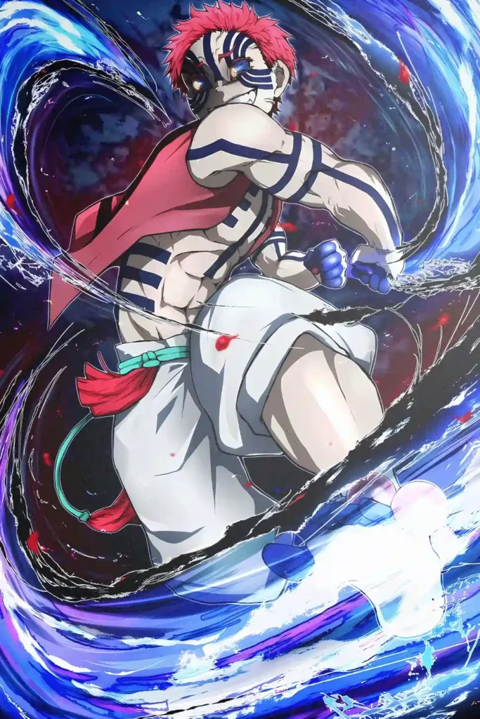 Akaza Demon Slayer Original Image Stellar Metal Wall Art Poster