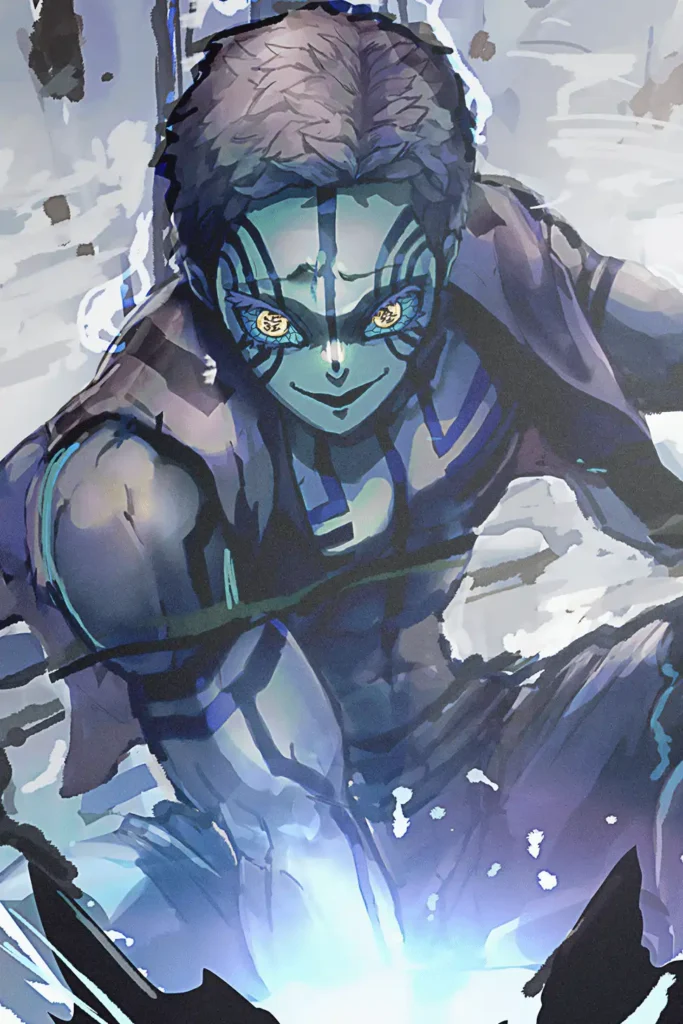 Akaza Demon Slayer Original Image Stellar Metal Wall Poster