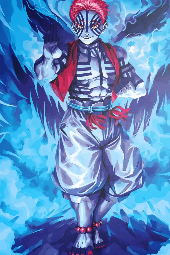 Akaza Demon Slayer Original Image Stellar Printed Metal Poster