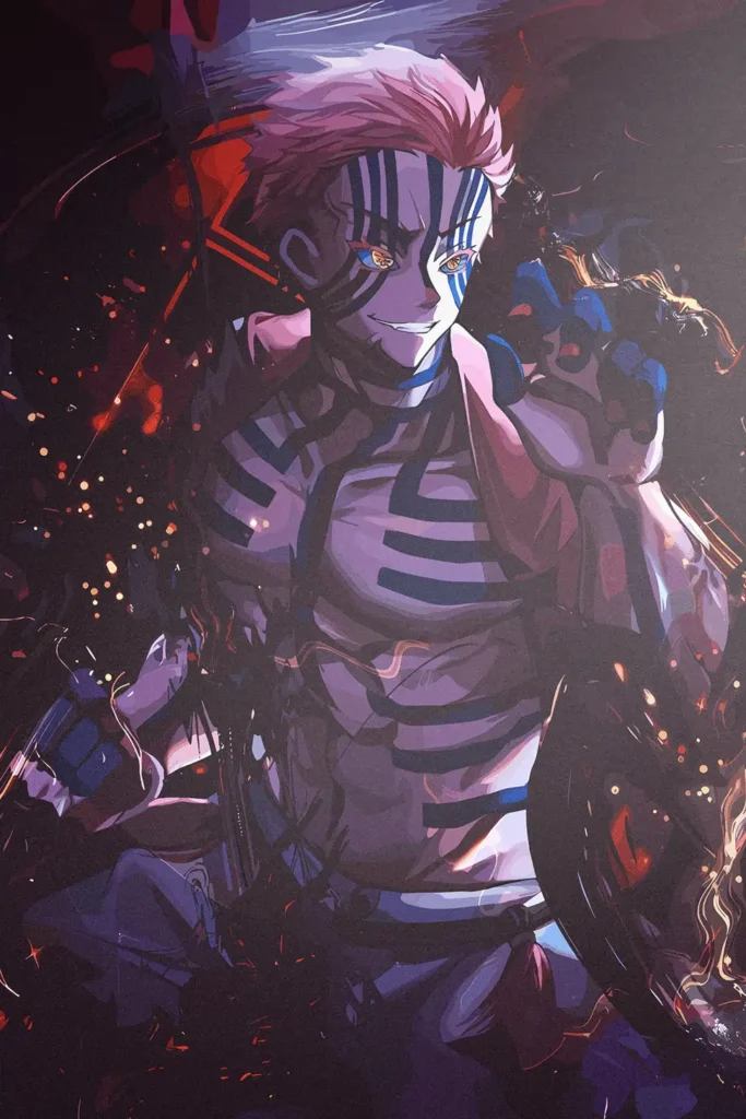 Akaza Demon Slayer Original Image Unique Metal Wall Art Poster