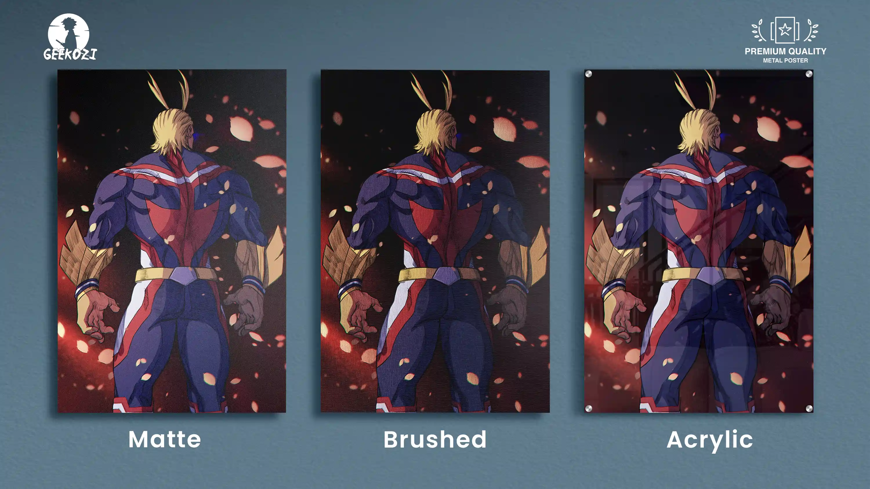 All Might My Hero Academia All Product Types Exclusive Metal Print