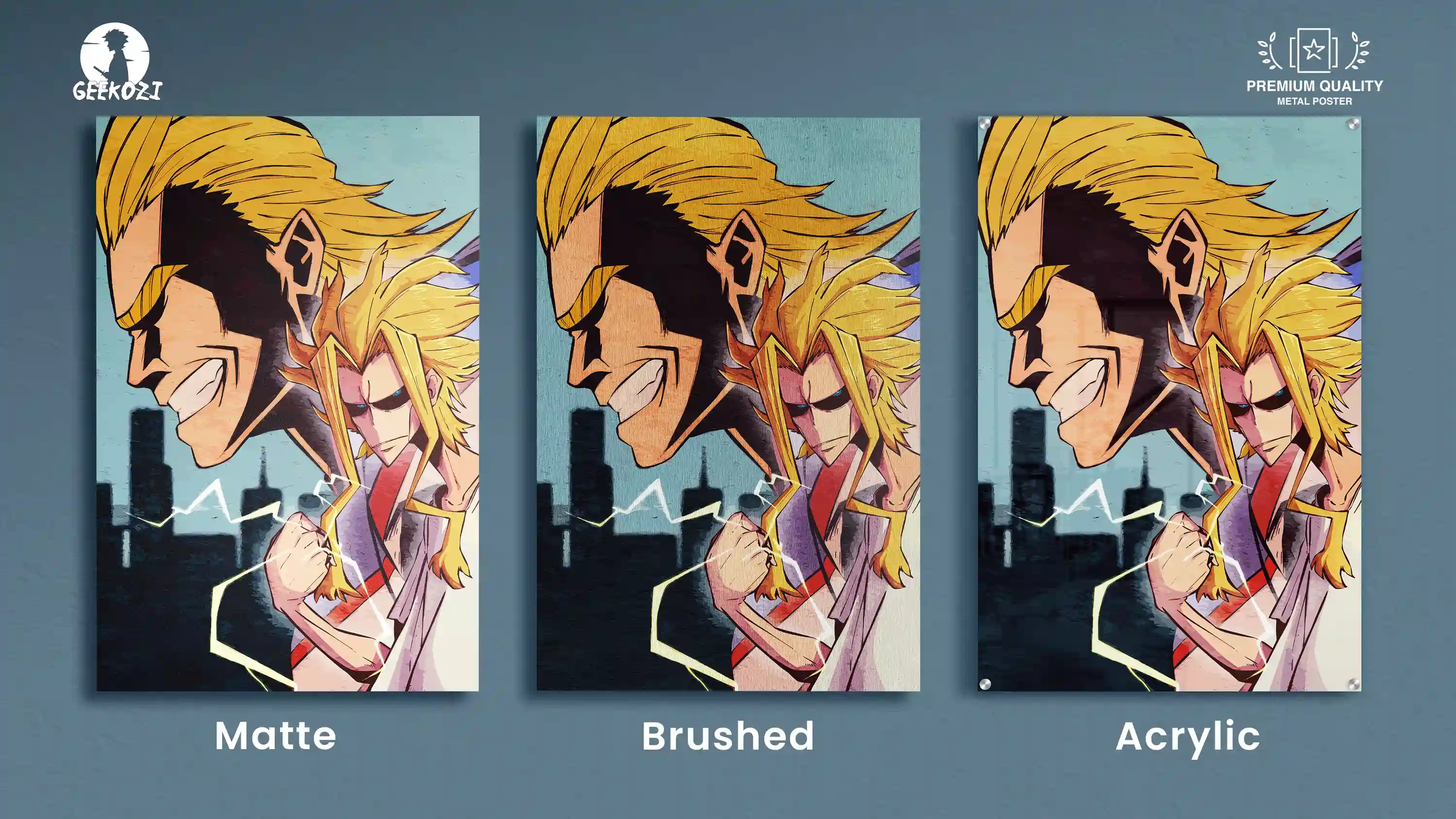 All Might My Hero Academia All Product Types Exquisite Metal Poster
