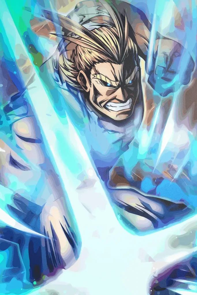 All Might My Hero Academia Original Image Exquisite Metal Print Wall Art