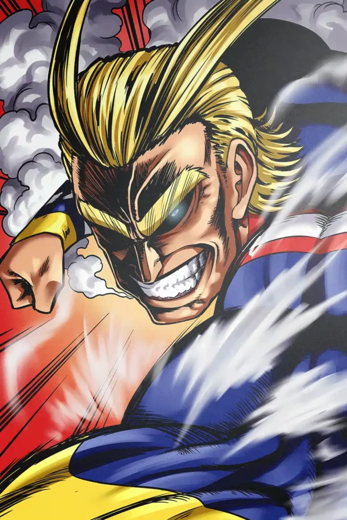All Might My Hero Academia Original Image Exquisite Printed Metal Wall Art