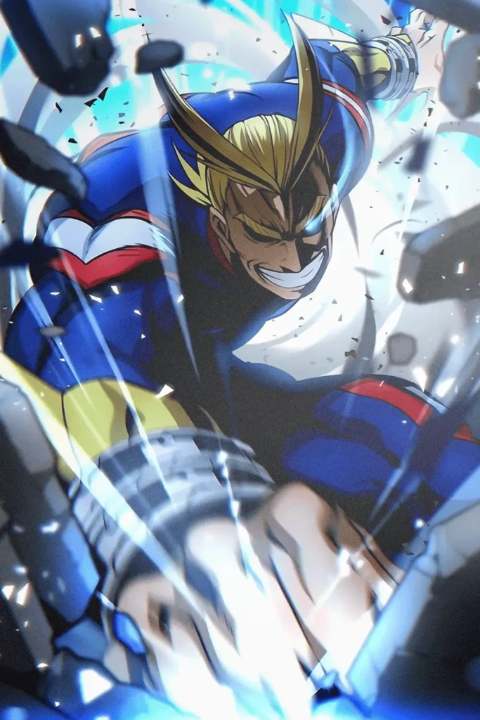 All Might My Hero Academia Original Image High Quality Aluminium Printed Metal Poster