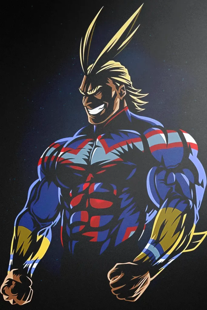 All Might My Hero Academia Original Image High Quality Printed Metal Poster