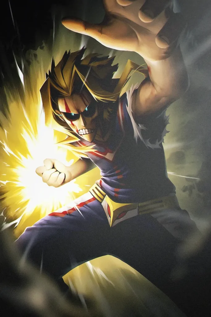 All Might My Hero Academia Original Image Metal Print Wall Art