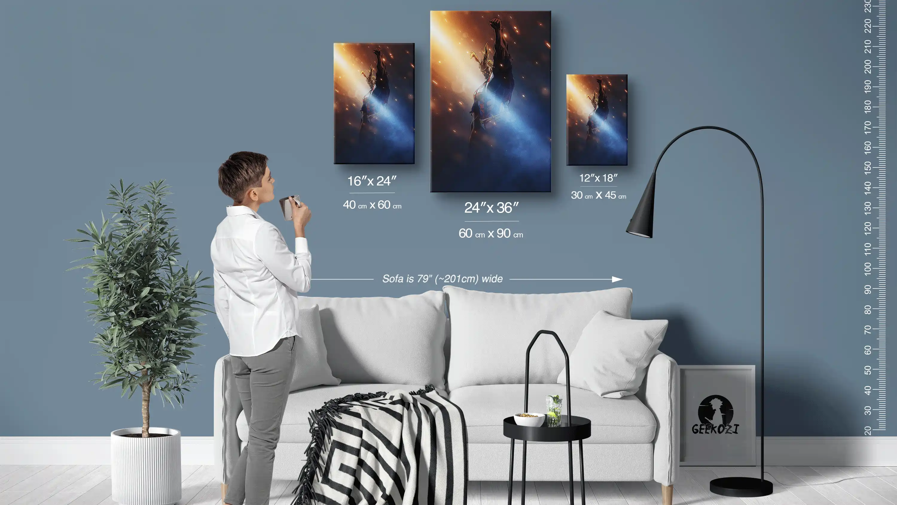 All Might My Hero Academia Size Guide Outstanding Metal Wall Art Poster