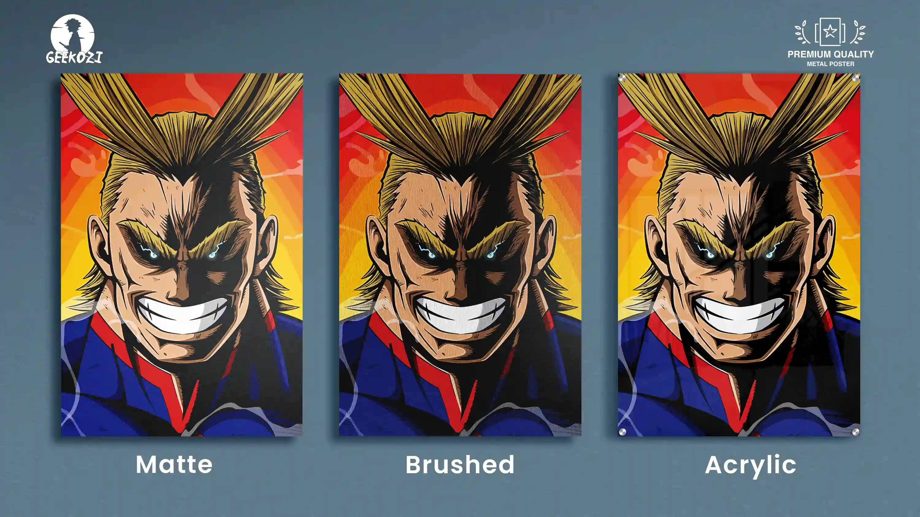 All Might My Hero Academia All Product Types Outstanding Metal Wall Poster