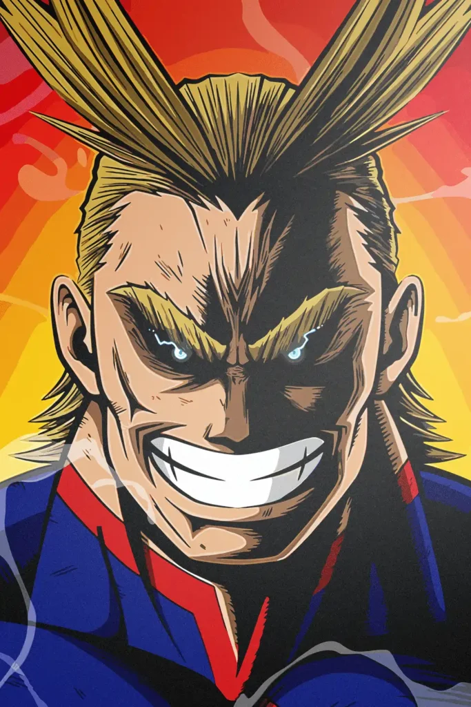 All Might My Hero Academia Original Image Outstanding Metal Wall Poster