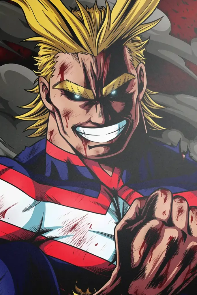 All Might My Hero Academia Original Image Premium Aluminium Metal Wall Art