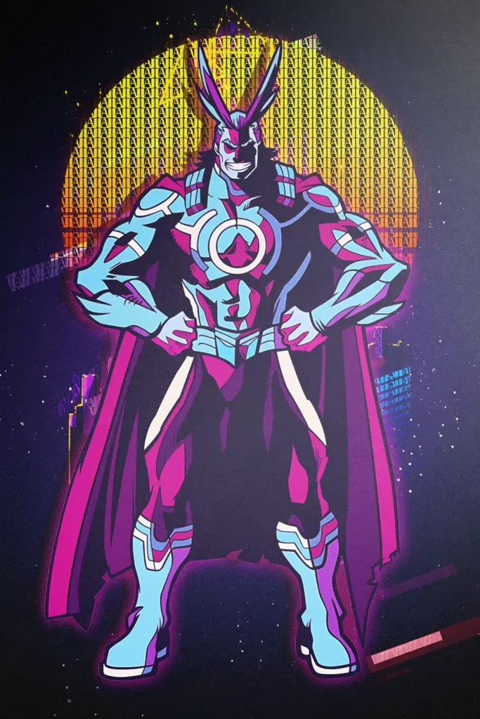 All Might My Hero Academia Original Image Premium Metal Poster