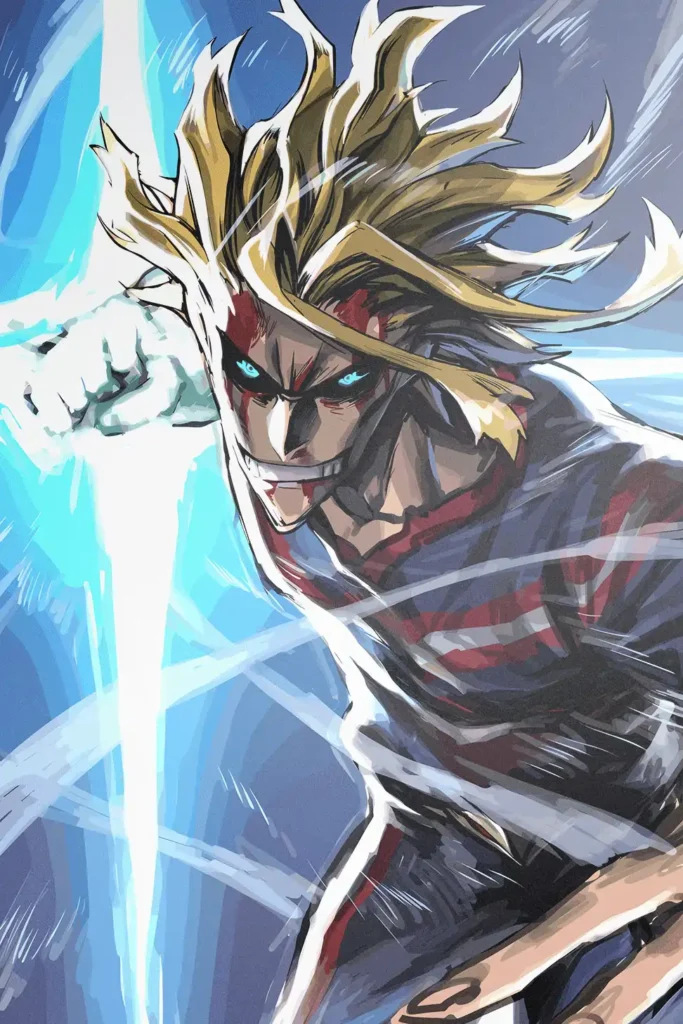 All Might My Hero Academia Original Image Premium Metal Print