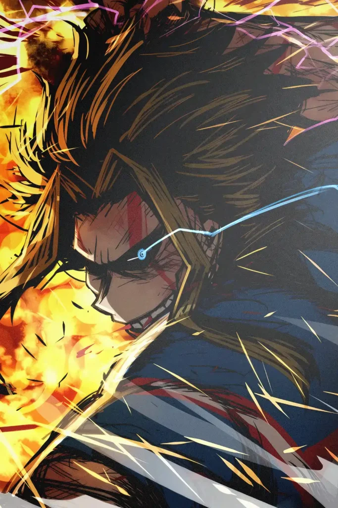 All Might My Hero Academia Original Image Premium Printed Metal Poster