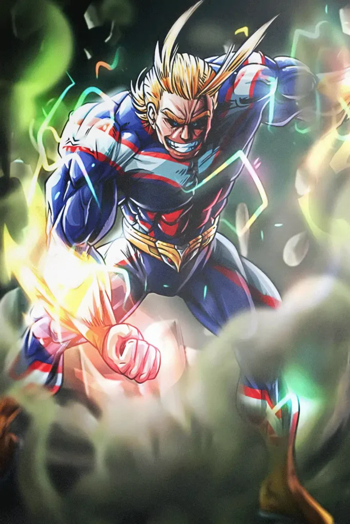 All Might My Hero Academia Original Image Printed Deluxe Metal Wall Poster