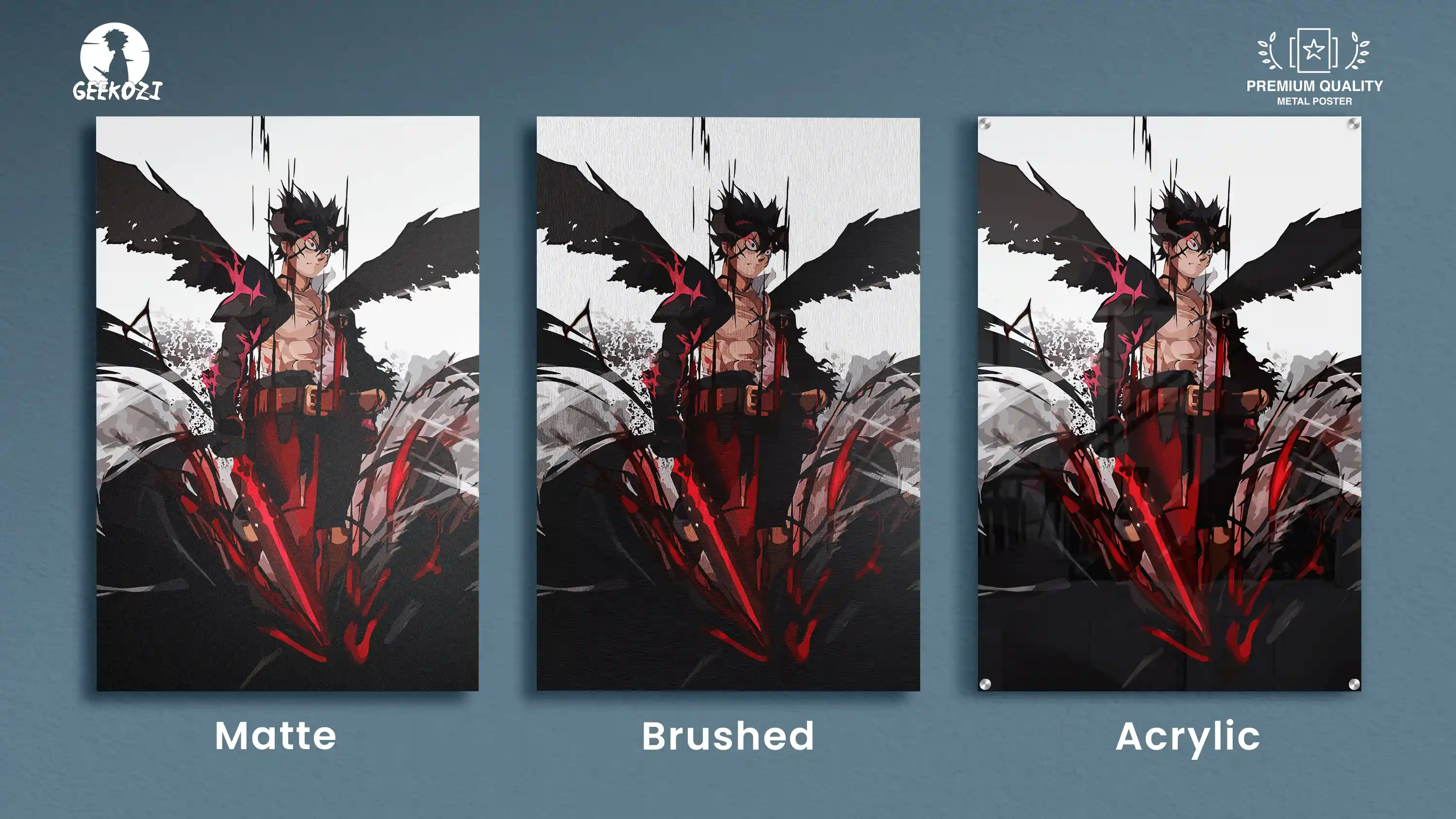 Asta Black Clover All Product Types Premium Metal Poster