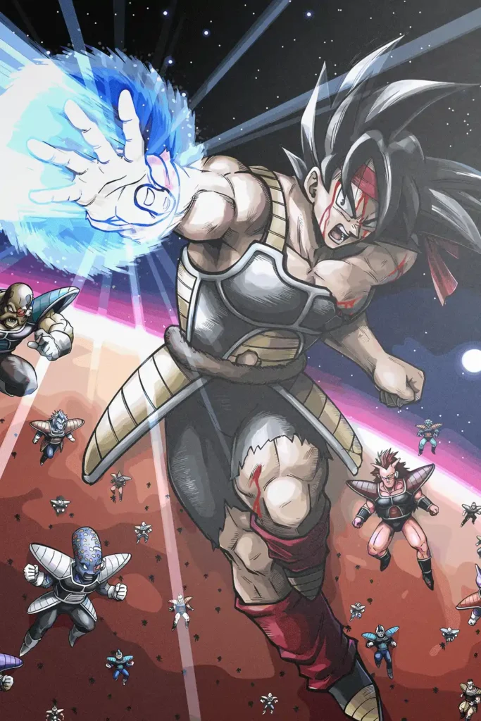Bardock Dragon Ball Original Image Bespoke Metal Wall Art Poster