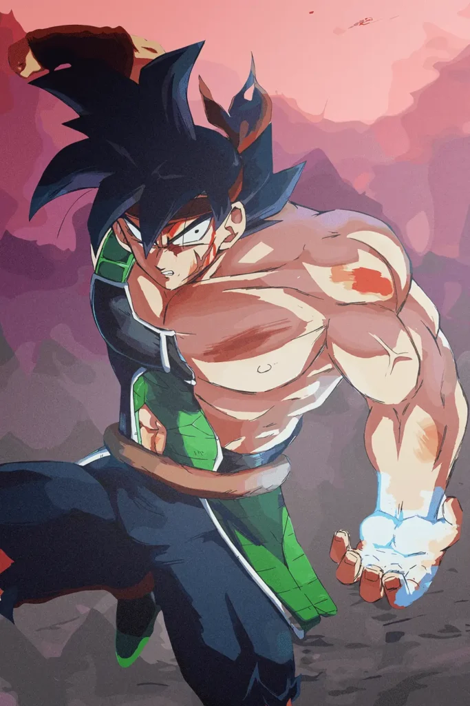Bardock Dragon Ball Original Image Deluxe Metal Print