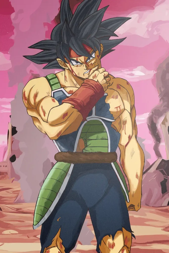 Bardock Dragon Ball Original Image Exquisite Metal Print Poster