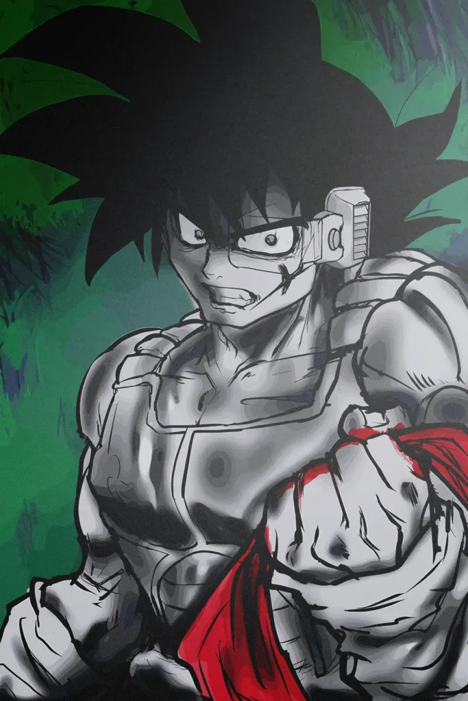 Bardock Dragon Ball Original Image Stellar Metal Wall Art Poster